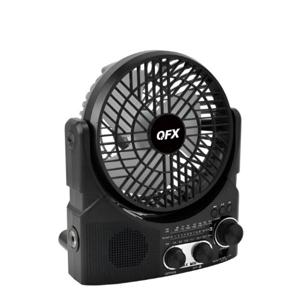 Radio ventilador de 6 pulgadas recargable