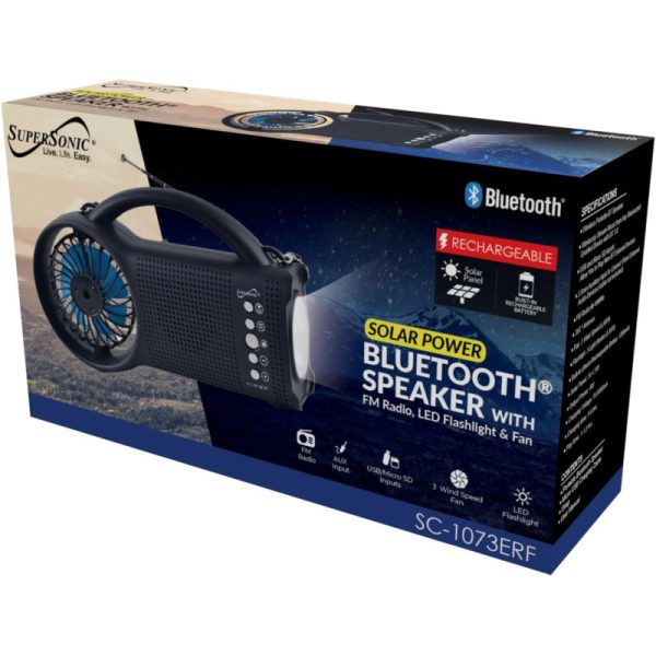 Ventilador de 3" y radio 2 en 1 con bluetooth y recargable